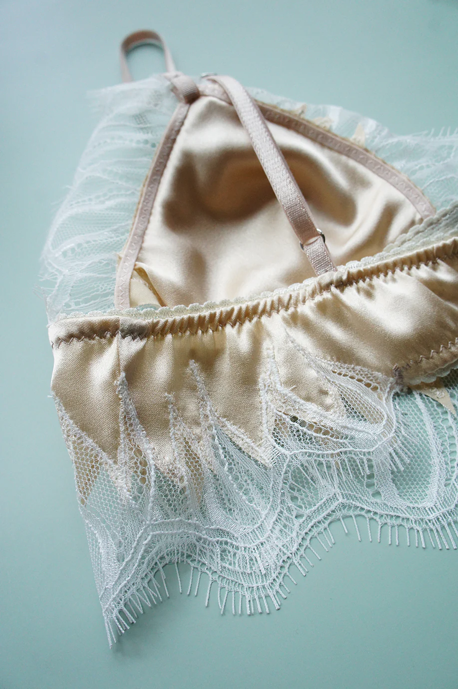 Genevieve Appliqué Bralette Champagne - Image 4