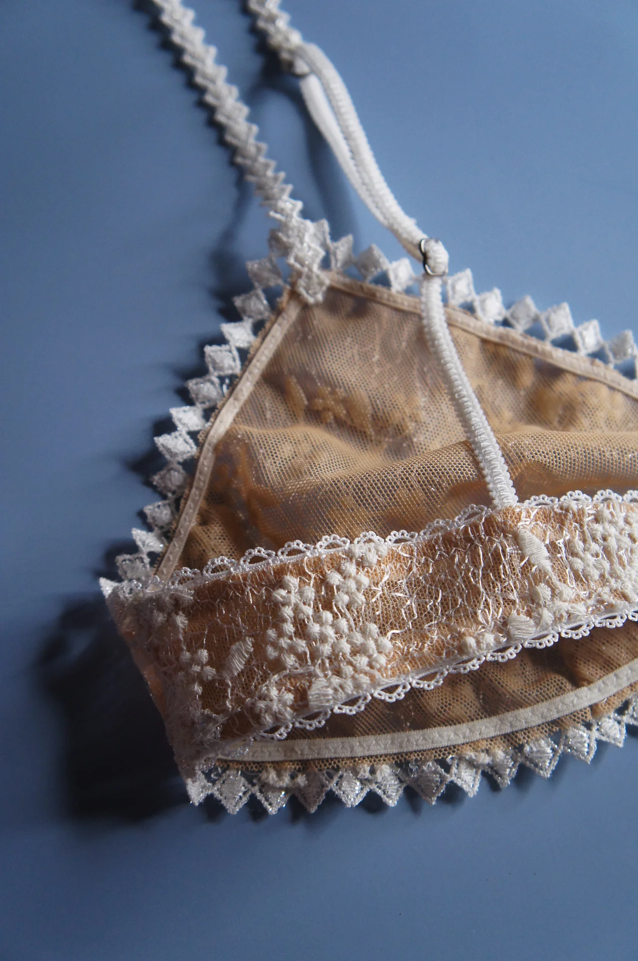 Ivory Floral Embroidery Bralette - Image 7