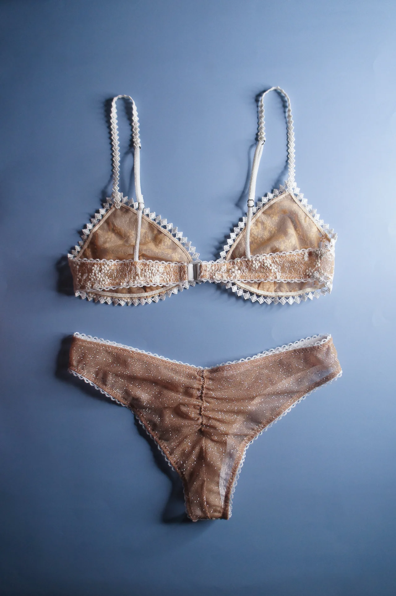 Ivory Floral Embroidery Bralette - Image 4